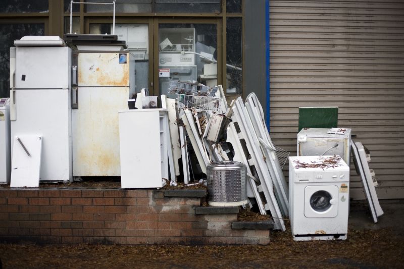 Old Appliances Ready for Disposal